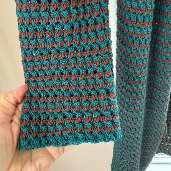 Authentic Prada Long Cardigan Sweater Vintage Green/Brown Stunning and unique. - Picture 6 of 16